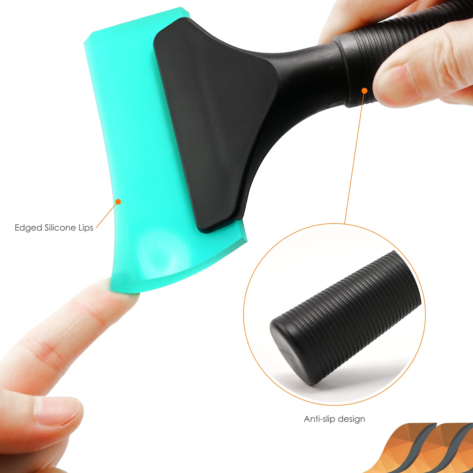 Ehdis Small Squeegee 5 Inch Rubber Window Tint Windshield Squeegee For Car, Glass, Mirror, Shower, Auto,Windows (Light Blue)