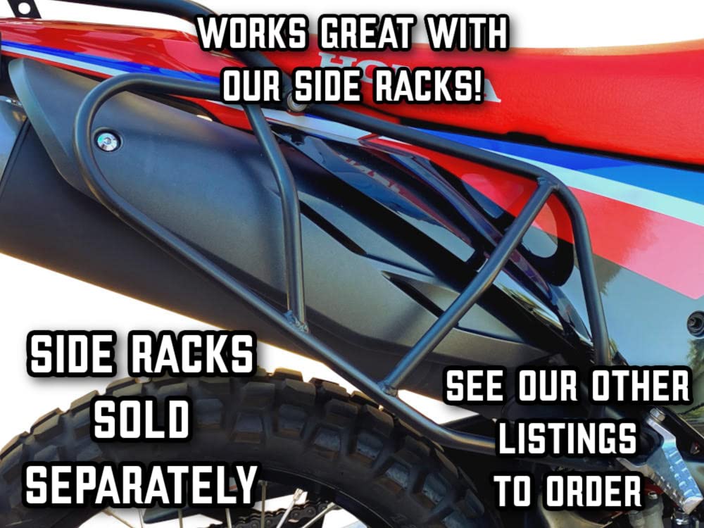 Precision Motorcycle Racks CRF300L Rally Rear Rack - Alloy Steel, Black, Model PMR0000CRF300L, for Honda CRF 300L (2021-Present)