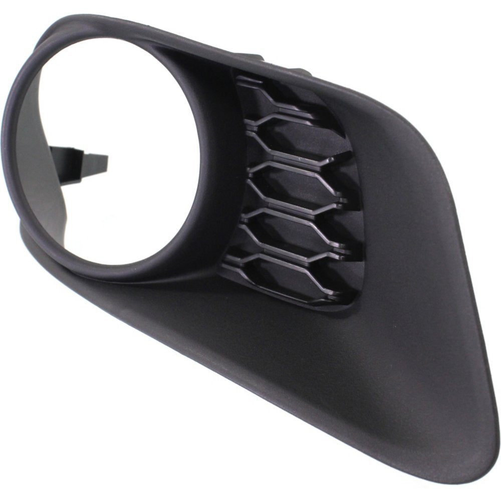 Evan-Fischer Fog Light Trim Compatible With Grand Caravan 11-15 Molding Bezel Black W/Hole Right Side
