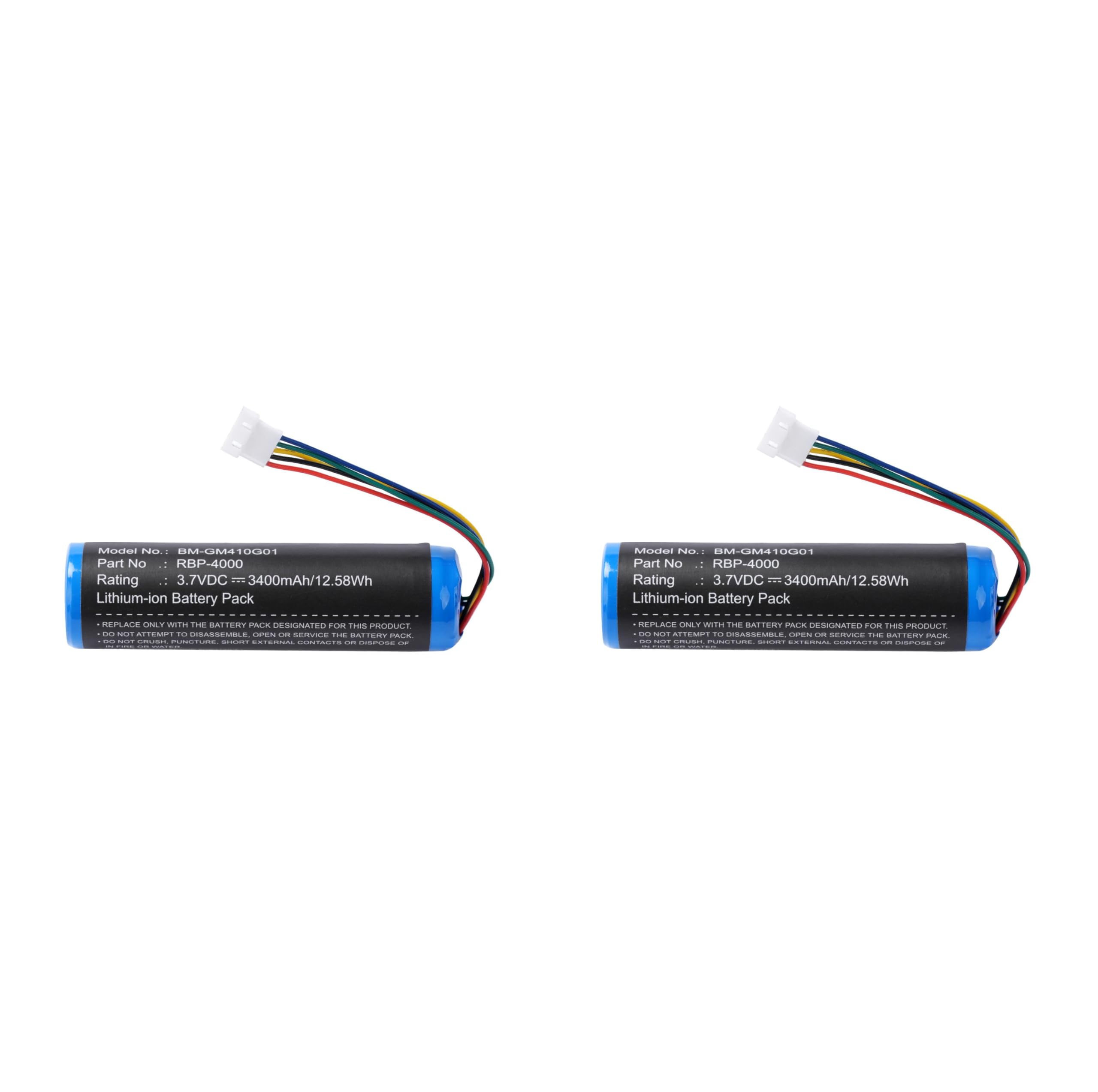 2 Pcs 3400mAh RBP-4000 BT-8 Battery Replacement for DATALOGIC GBT4400 GBT4430 GM4100 GM4100-BK-43hz GM4130 GM4400 GM4430GRYPHON 