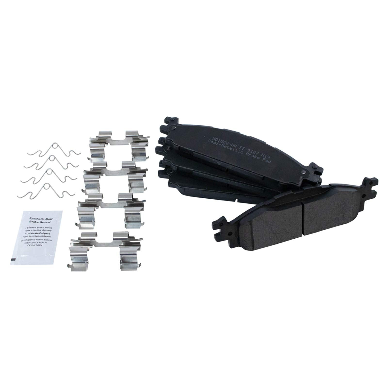 Trq Front Brake Pad & Rotor Kit Semi-Metallic Compatible With 2015-2019 Ford Explorer 2012 Lincoln Mks 2013-2019 Mkt