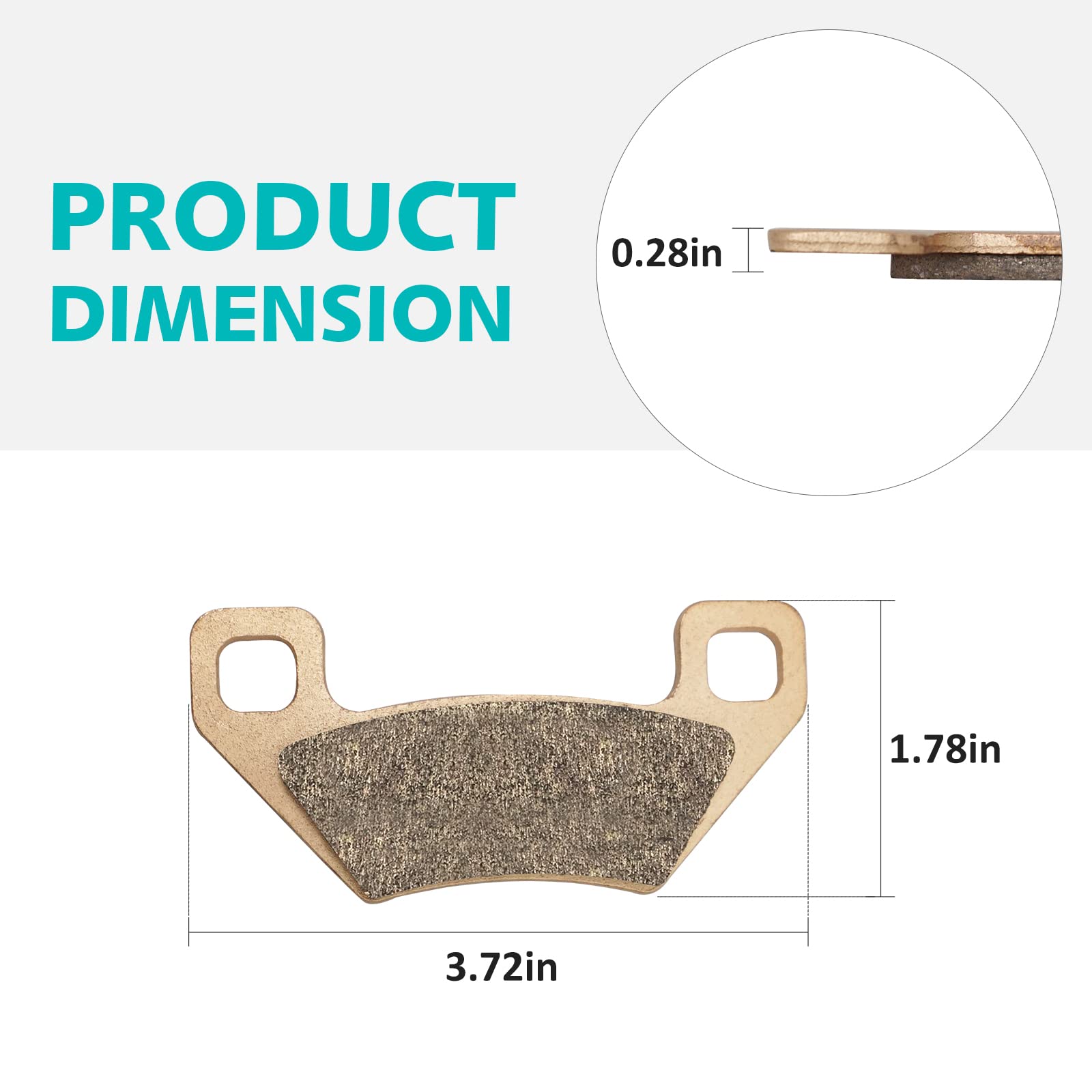 M MATI Sintered Brake Pads for for Honda Fourtrax 300 Rancher 350 Foreman 400 450 Rubicon 500 Rincon 650 TRX 300 350 400 450 500