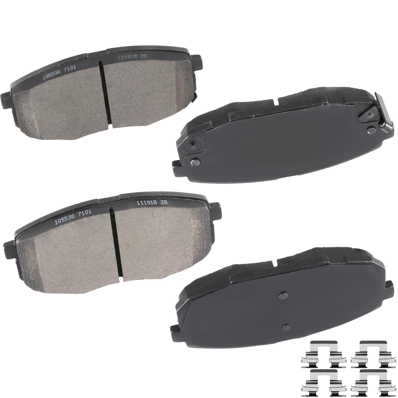 Cciyu Professional Ceramic Front Brakes Pads Set Fit For 2009-2012 For Hyundai Elantra,2010-2013 For Kia Forte,2010-2013 For Kia