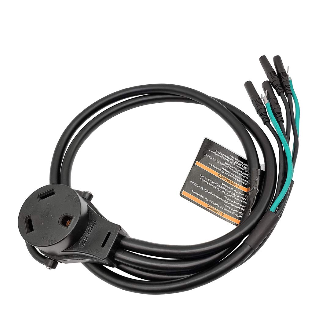 Parkworld 61094 30 Amp Inverter Generator Parallel Cord, Inverter Generator Parallel Kit Terminals with Cable to RV 30A TT30R F