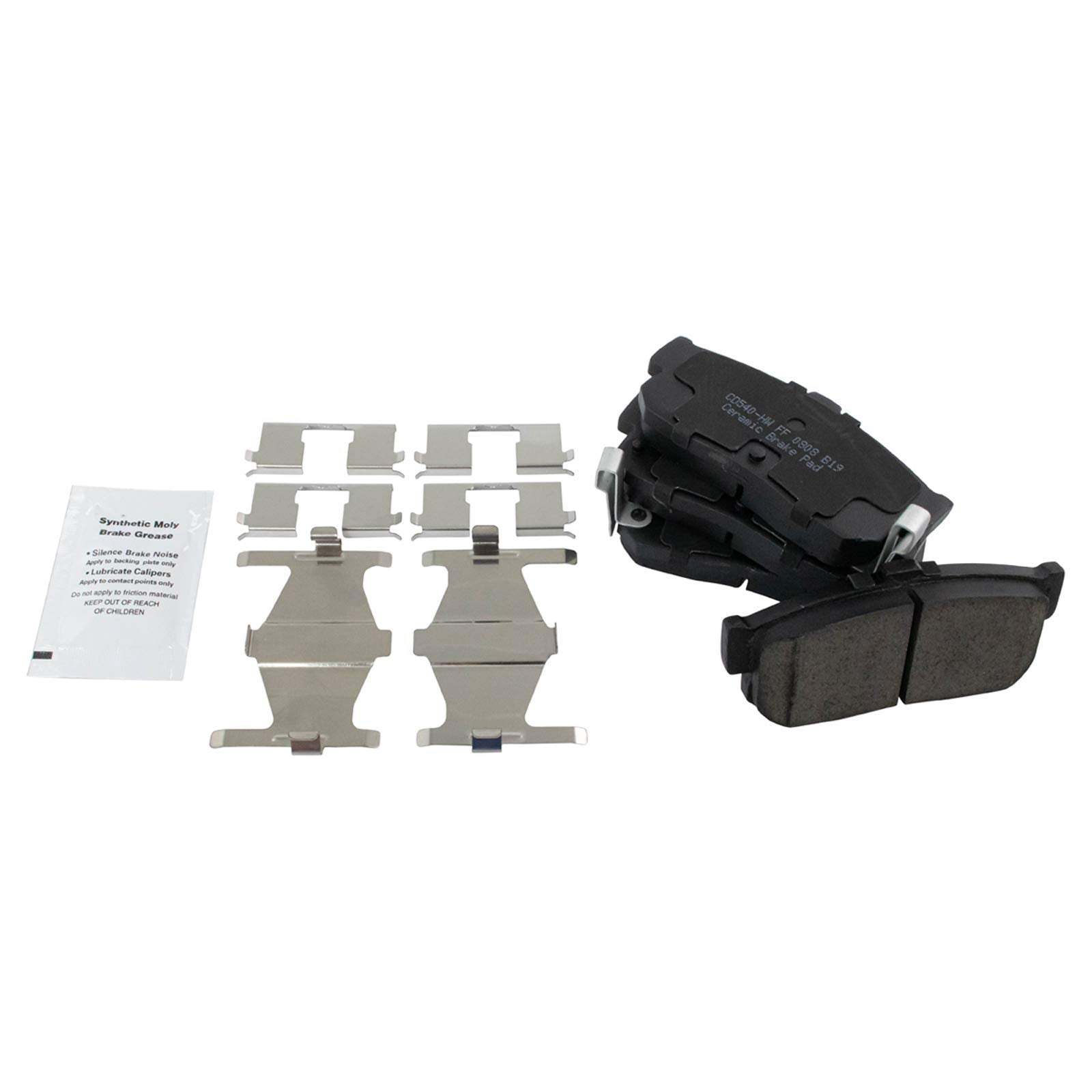 Trq Front And Rear Brake Pad & Rotor Kit Brake Pads Brake Rotor Ceramic Compatible With 1999-2001 Infiniti G20 1993-2001 Nissan