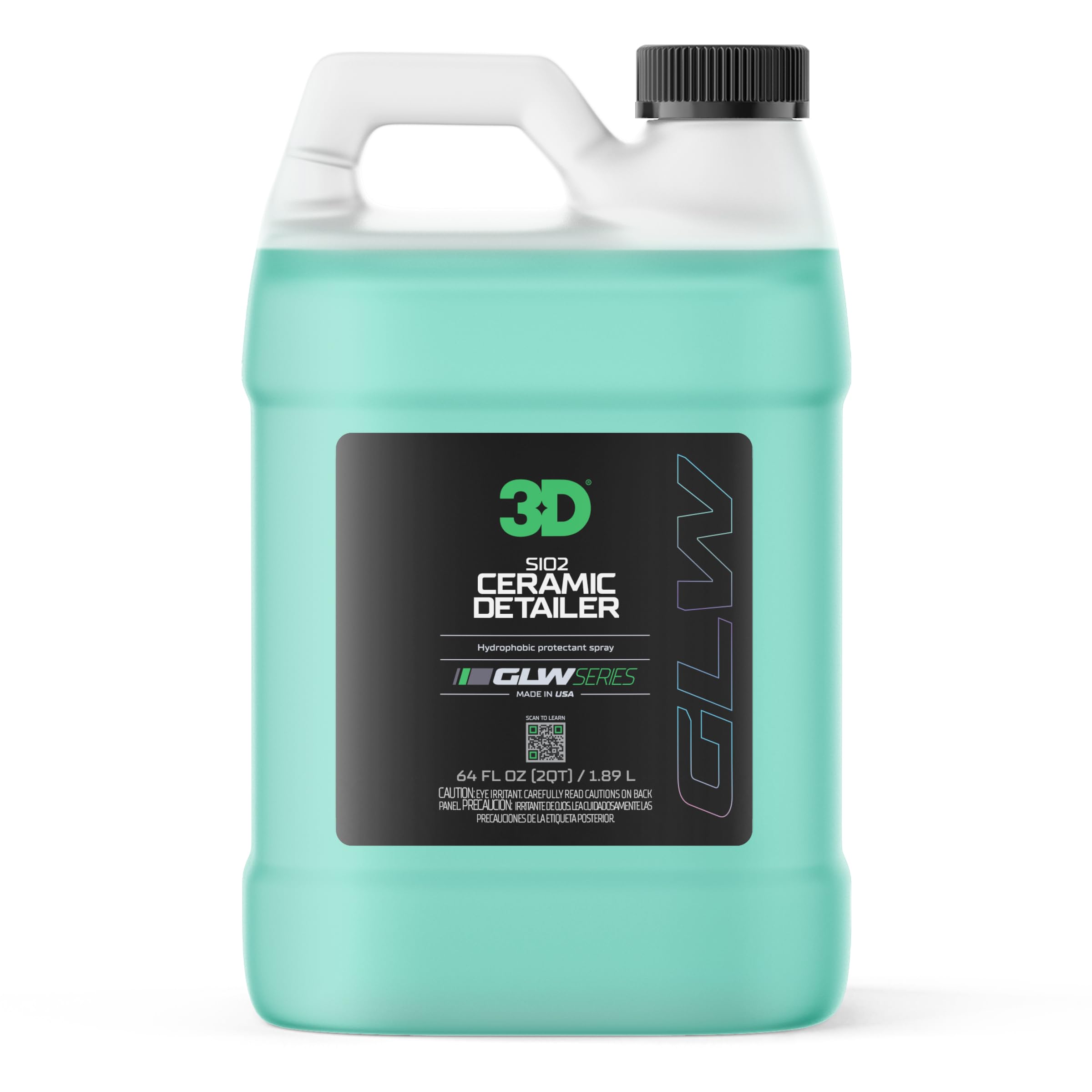 3D Ceramic Detailer, Glw Series | Hyper Gloss Finish | Sio2 Peak Hydrophobic Top Coat | Extends Life Of Waxes, Sealants, Coating
