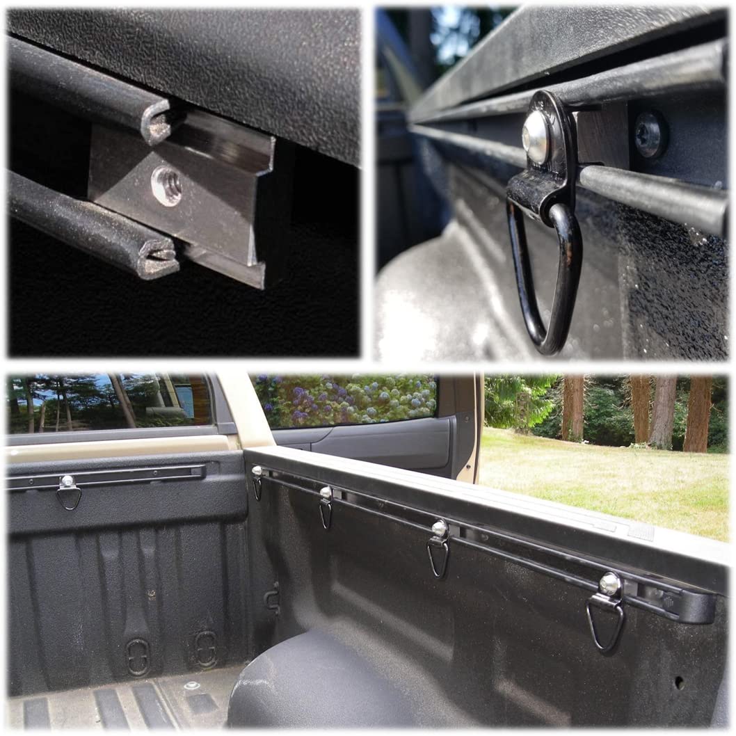 Bed Rail Accessories For Toyota Tacoma Bed Cleats Tie Down Anchors Rings T Slot Nuts For Tundra Deck Rail Pick Up Cargo Bolt On