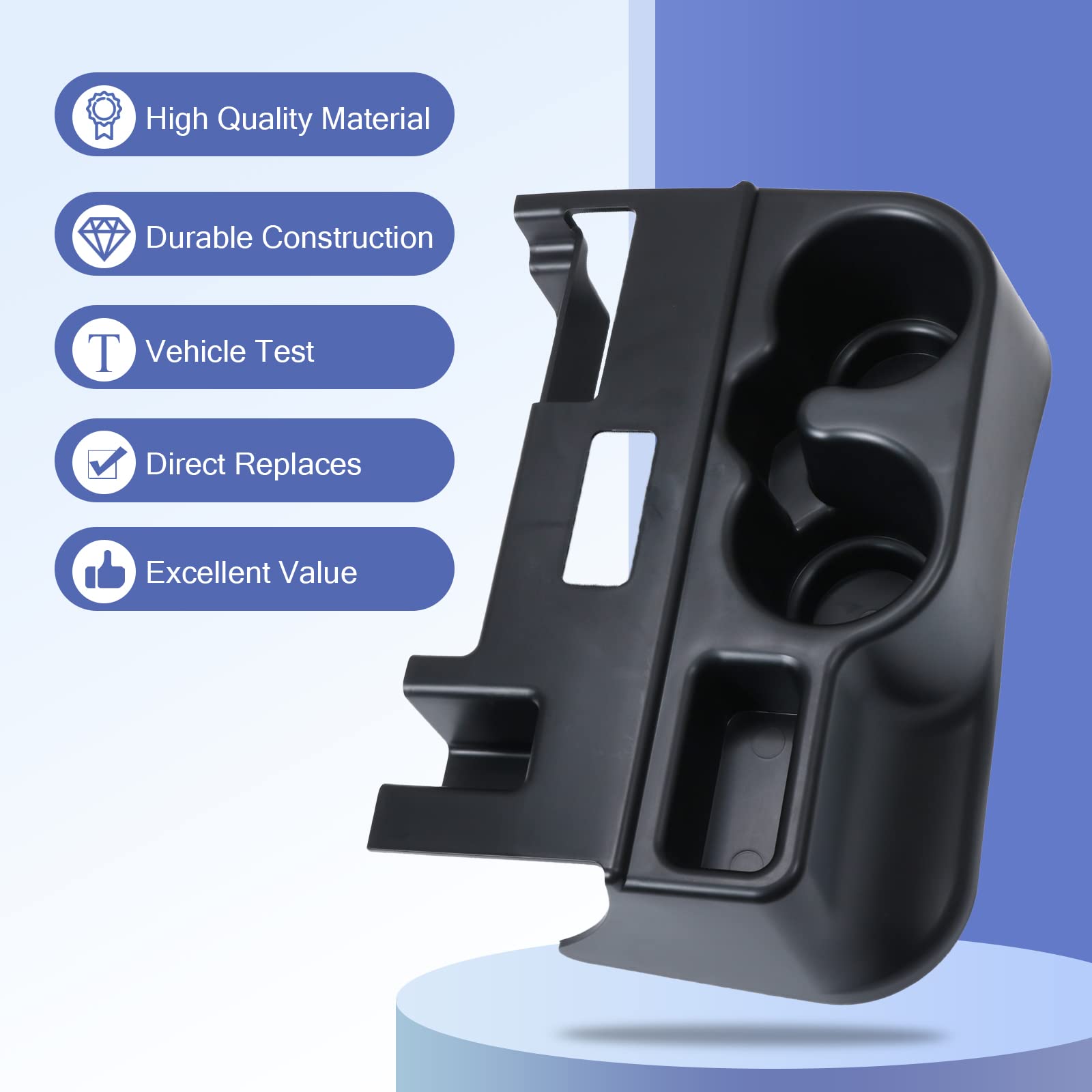 DICMIC Center Console Armrest Add-on Cup Holder for 1999-2001 Dodge Ram 1500/2500/3500 - Durable Plastic, Model DICMIC-Z513
