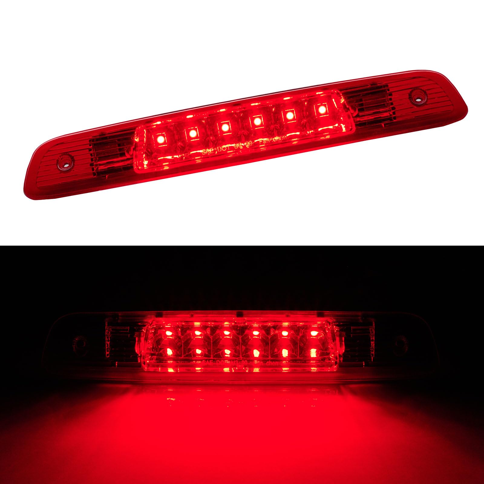 Cxdar Third 3Rd Brake Light Led For 2001 2002 2003 Toyota Highlander, High Mount Rear Brake Lights Assembly For 02 03 Highlander