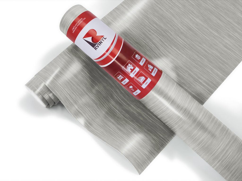 3M 2080 Series Br120 Brushed Aluminum Dual Cast 3D Grained Finish Vinyl Car Wrapping Film - 1Ft X 1Ft - Vehicle Sheet Roll