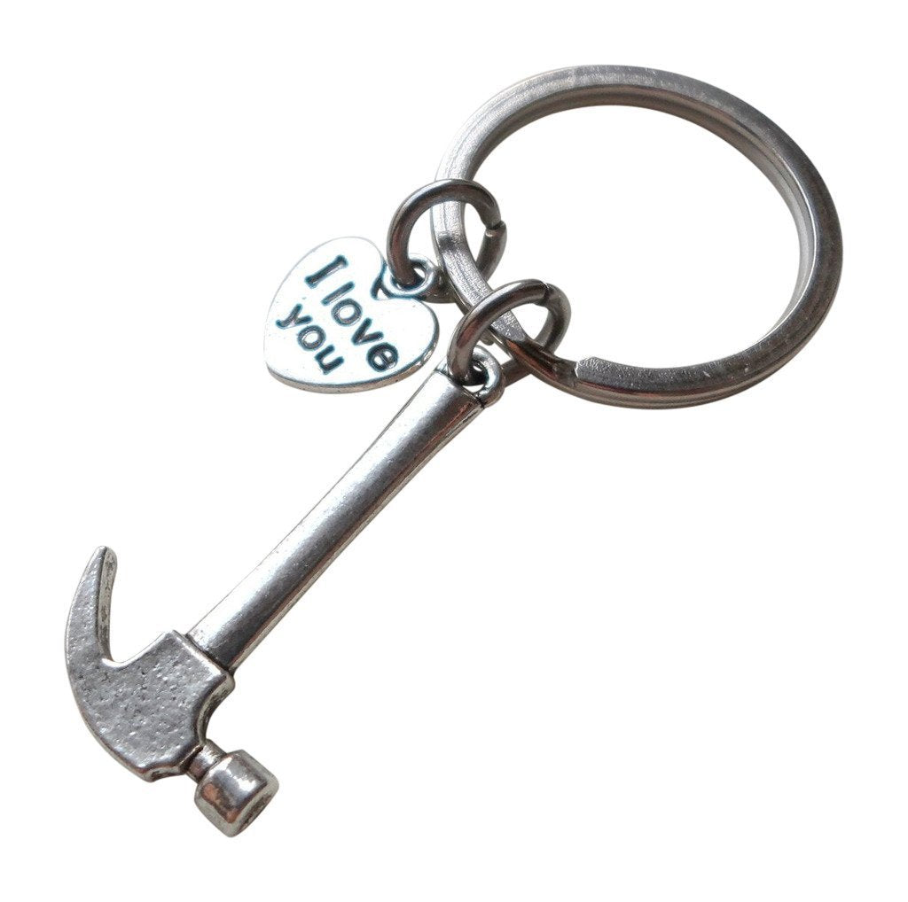 JewelryEveryday Grandpas Hammer Keychain - My Grandpa Can Fix Anything; Gift Keychain