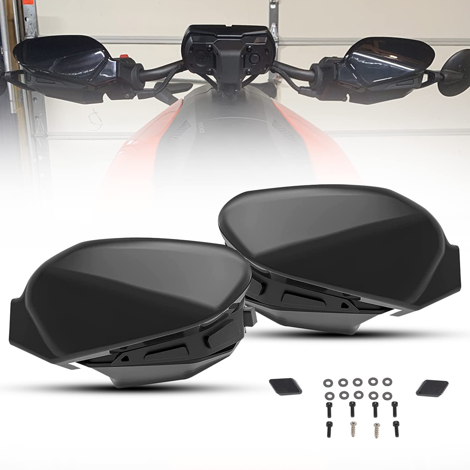 Ryker Handguards Protector Air Deflector,A & Utv Pro Plastic Hand Guards Wind Deflector Kit Compatible With Can-Am Ryker All Mod