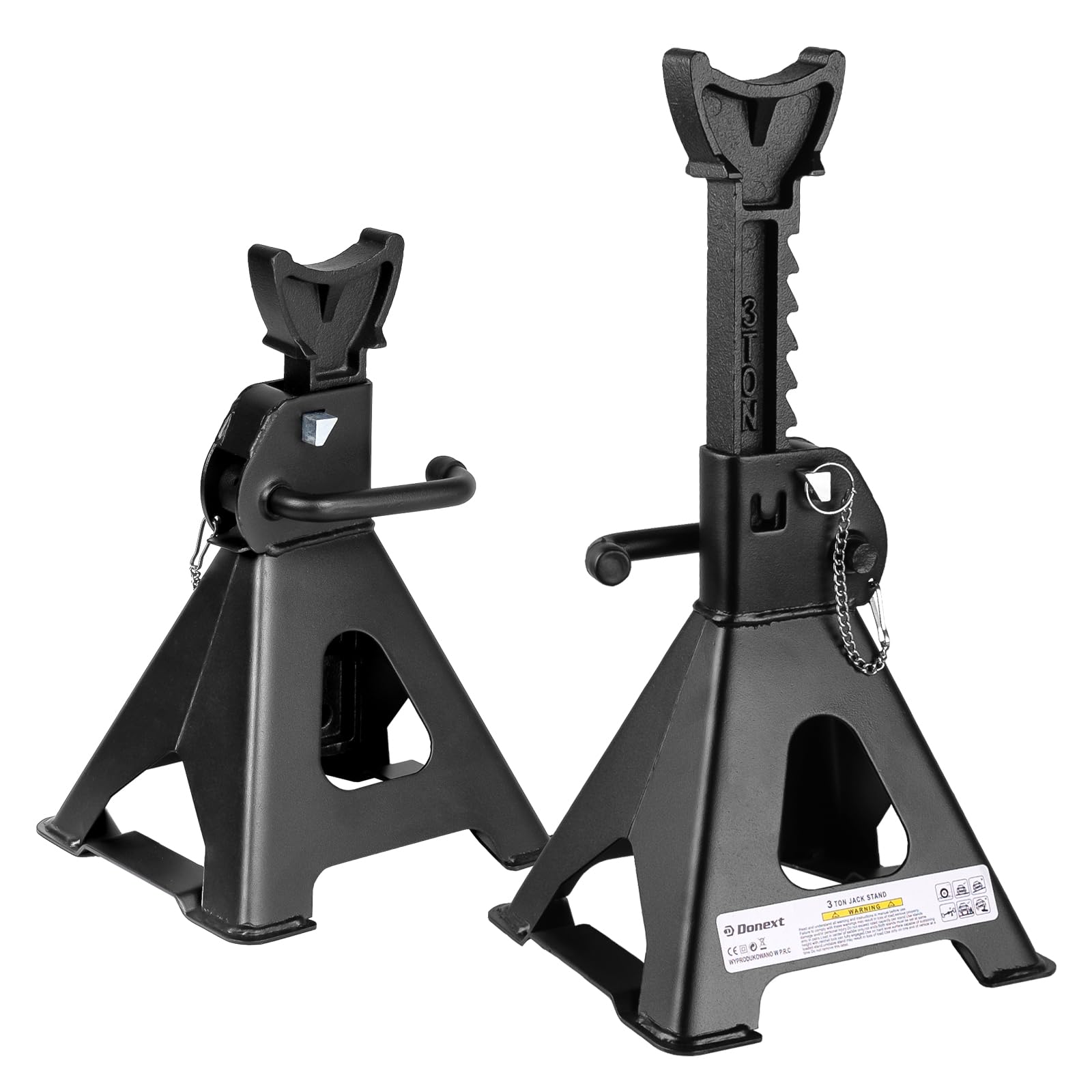 Donext Jack Stands, 3 Ton (6,000 lbs) Capacity Car Jack Stands Double Locking, 11.4-16.54 Adjustable Height, Car Stand for Lifti