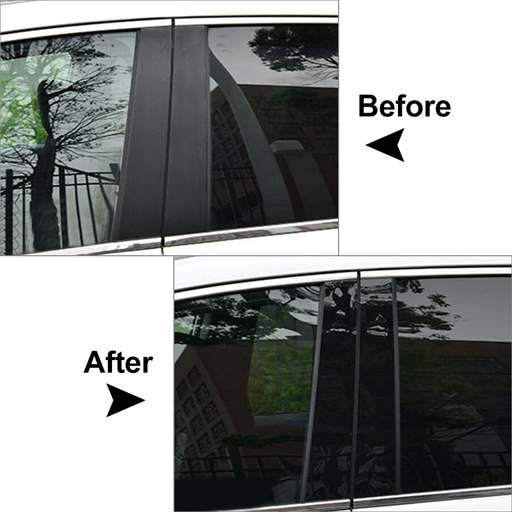 Three T Car Auto Side Door Window Pillar Posts Cover Trim For Kia Forte 2019 2020 2021 2022 2023 Sedan