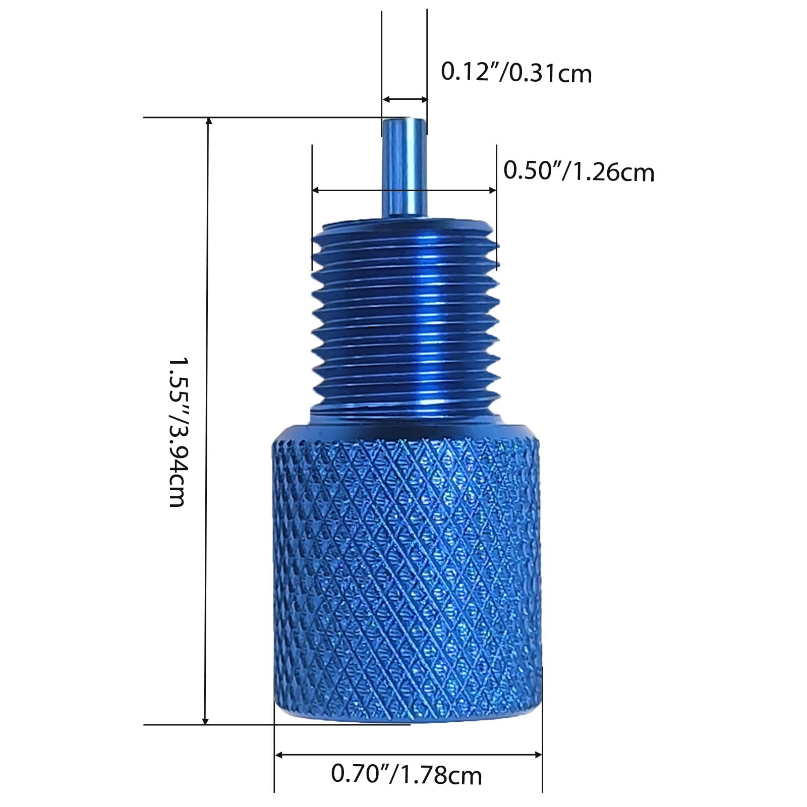 WISPAUSU Brake Proportioning Valve Bleeder Tool, Metal, Compatible with GM PV2 PV4, Blue