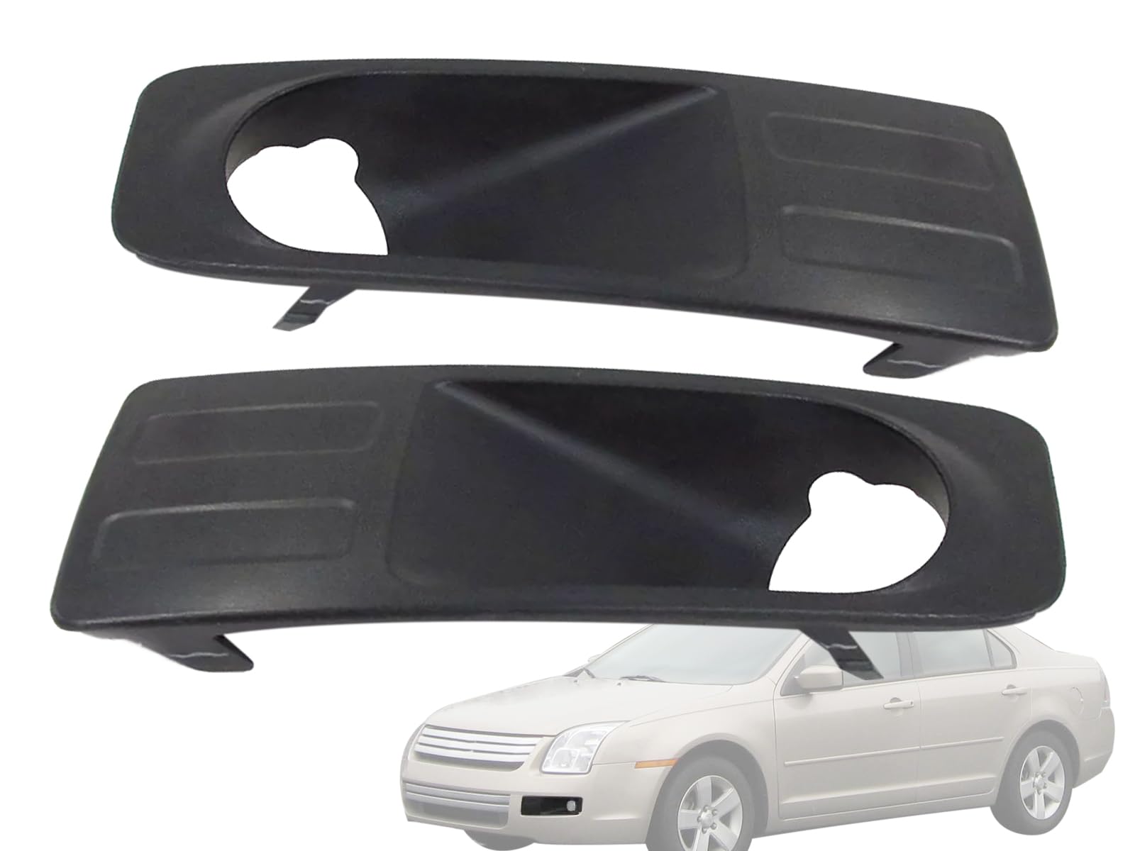 Auto Parts Avenue APA Replacement Front Bumper Fog Light Black Bezel for 2006 2007 2008 2009 Fusion Passenger Driver PAIR