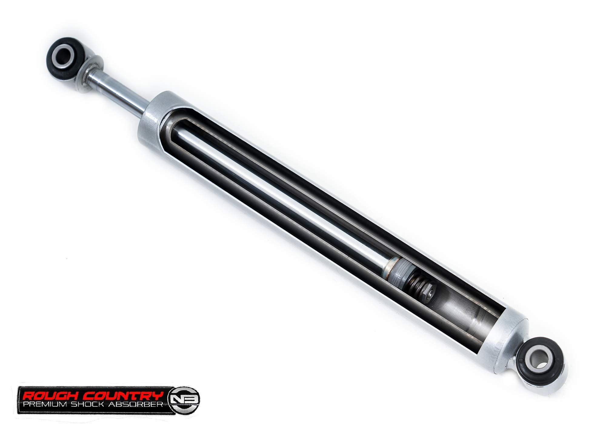 Rough Country N3 Front Shocks for 05-24 Ford Super Duty, 7.5-8" Size, Rubber, Model 23192_G