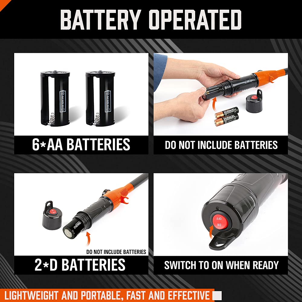 HORUSDY Portable Power Battery Pump, 2.2GPM Water & Fuel Transfer, Ideal for Camping, Emergency, & Household Use