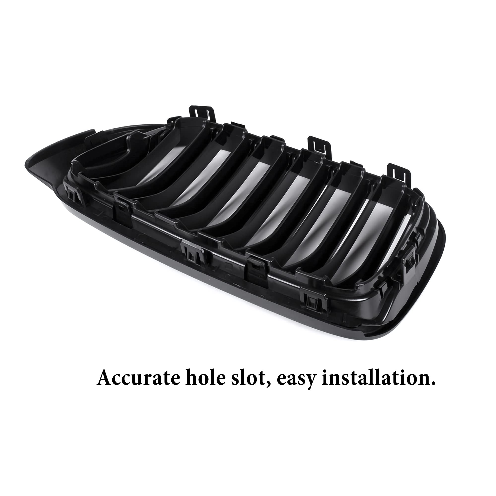 F25 Grille, ABS Front Replacement Kidney Grill for X3 Series F25 2015-2017 X4 Series F26 Gloss Black