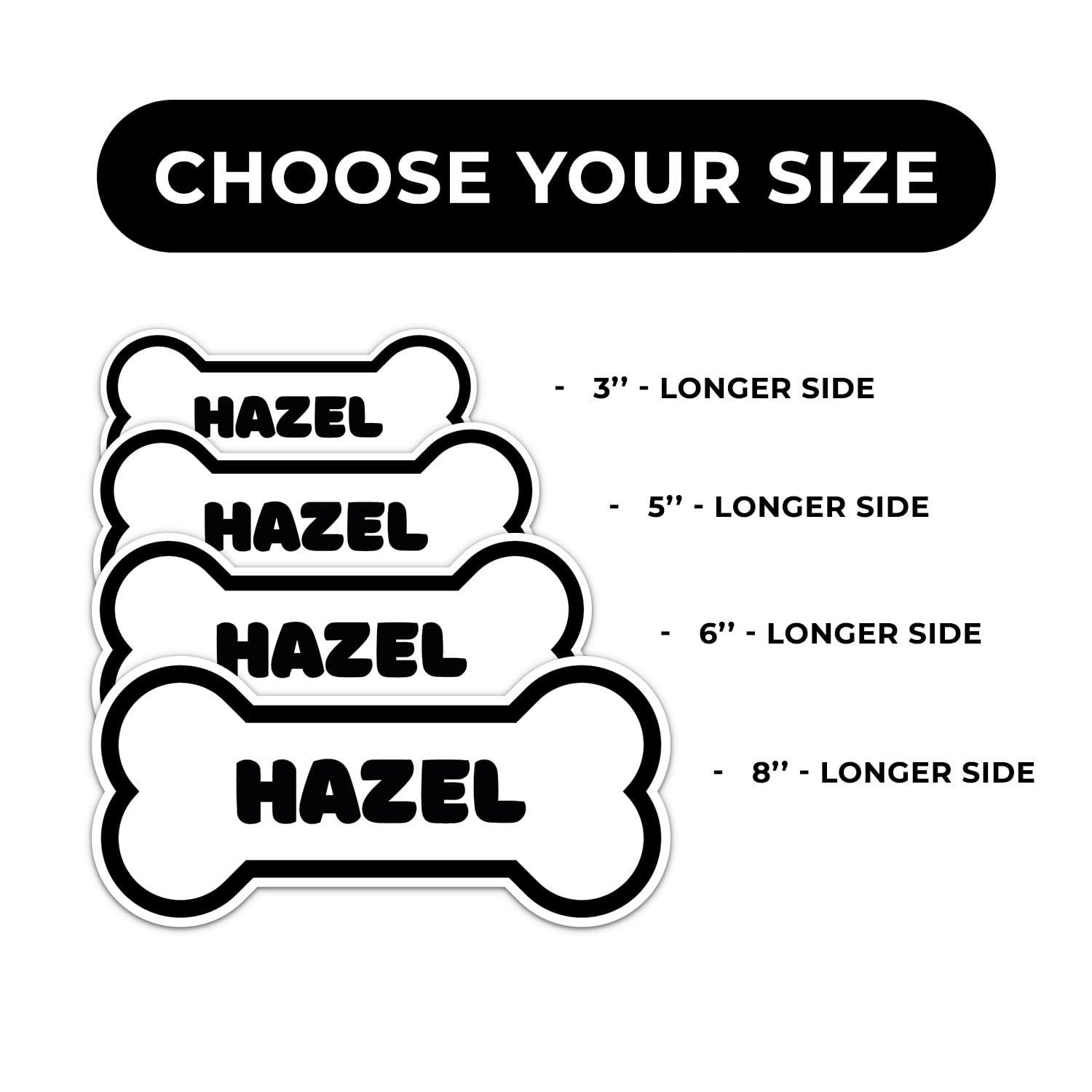 Hazel Dog Name Sticker - Waterproof Vinyl Decal For Car Bumper, Laptop, Water Bottle, Wall, And Window, Size - 5'' Longer Side