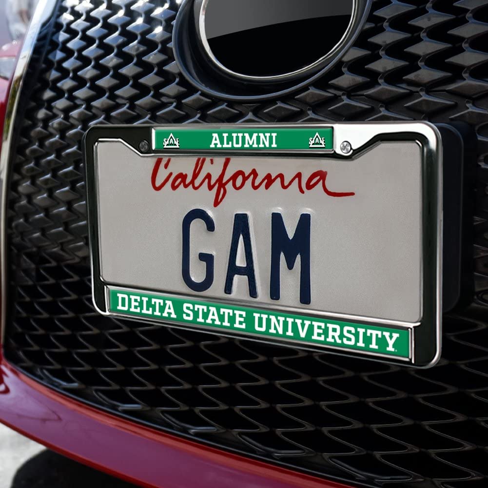 Delta State University Alumni Logo Full Size Standard License Plate Metal Frame