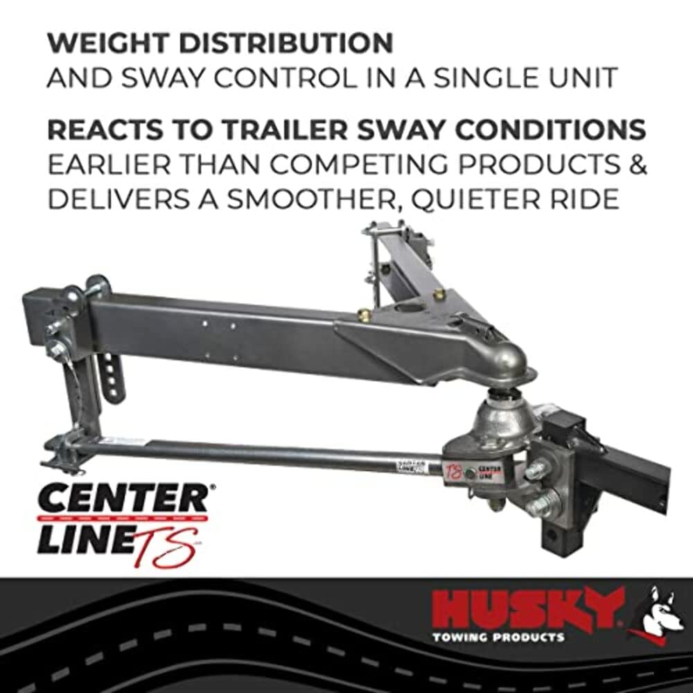 Husky Liners 32216 Center Line Ts With Spring Bars - 400 Lb. To 600 Lb. Tongue Weight Capacity (2-5/16 Ball) For Trailer