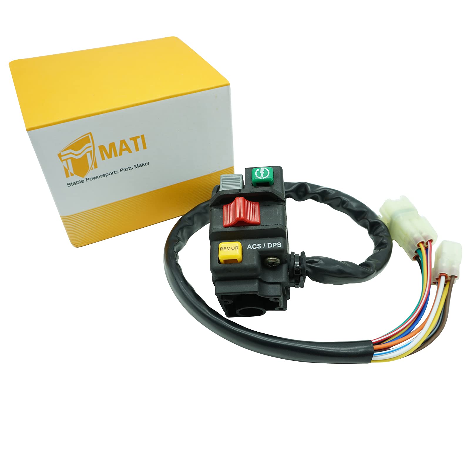 M MATI Left Handlebar Start Stop Headlight Switch for Can Am Outlander/Renegade 650-1000, Model 710005070
