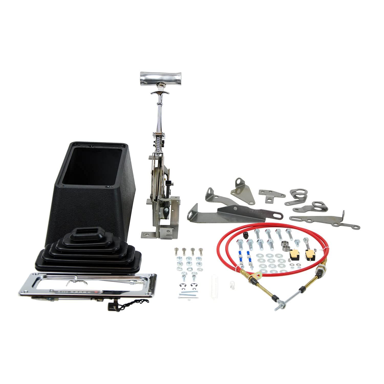 B&M MegaShifter Automatic Shifter - Black and Silver, Model 80690, Plastic Material