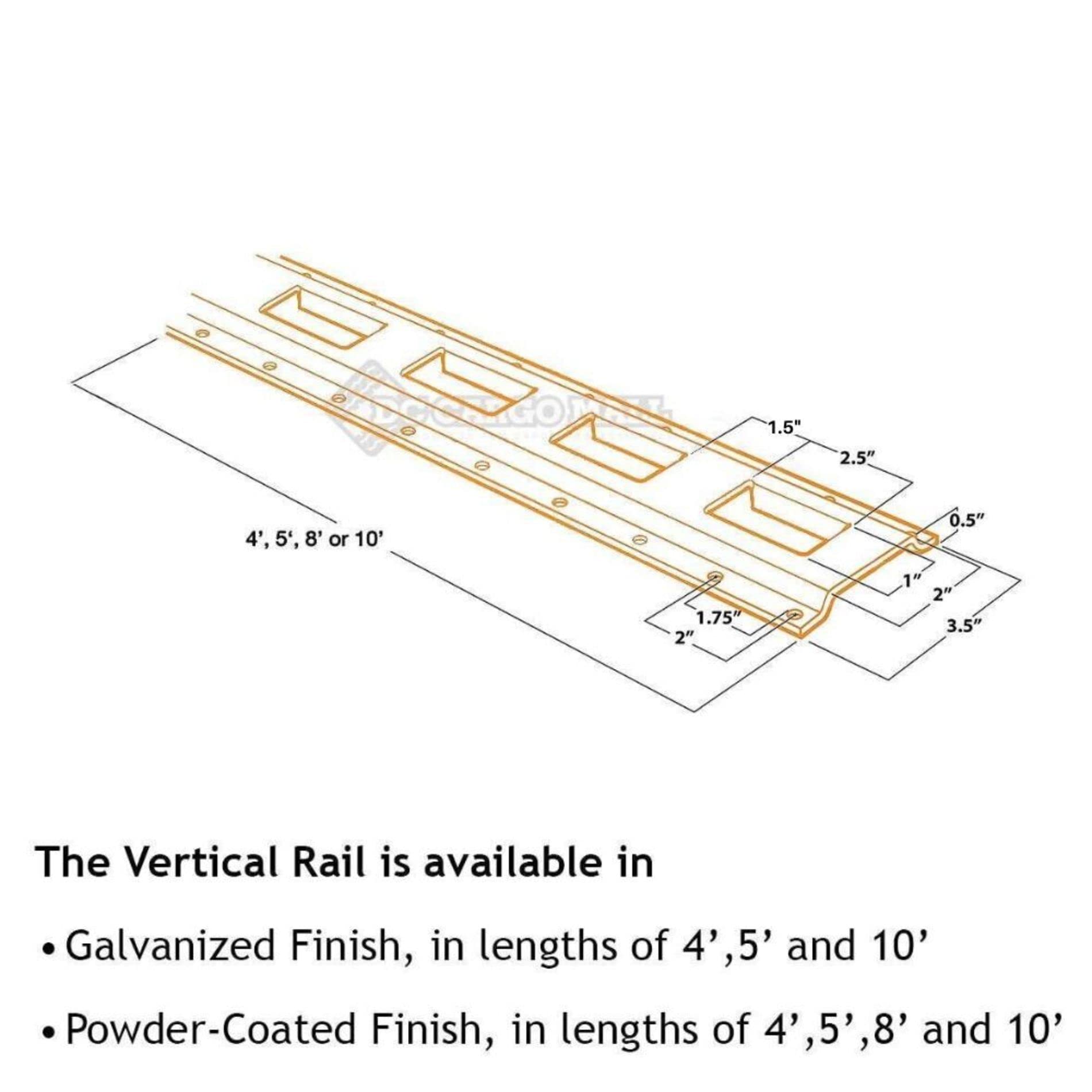 Dc Cargo Mall Indoor E Track Vertical Tie Down Rail Kit 4' (2 Pack) For Garages, Vans, Trailers, Motorcycle Tie Downs, Atv Mount