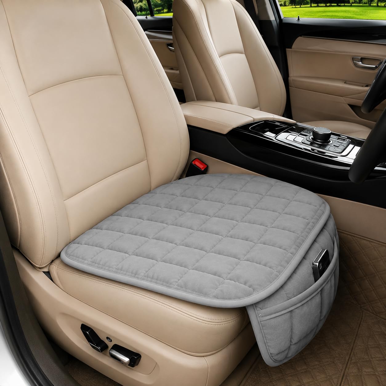 EarthIQ Breathable Car Seat Cushion with Memory Foam and Pressure Relief Comfort for Cars, Suvs, Trucks & Office Chairs