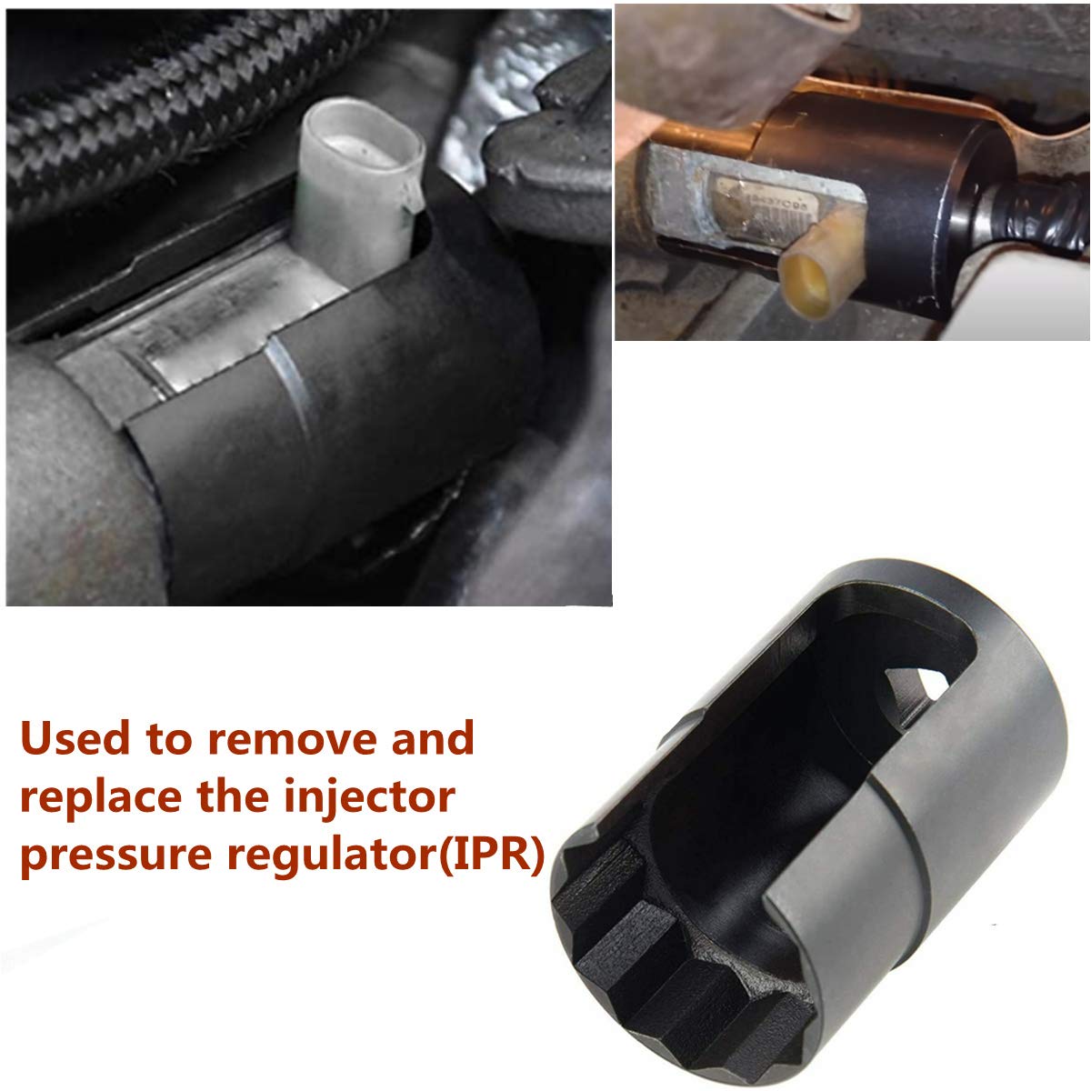 TIKSCIENCE 6.0 IPR Valve & Socket - Injector Pressure Regulator for 2003-2010 Ford 6.0L V8 Powerstroke Diesel F250 F350 F