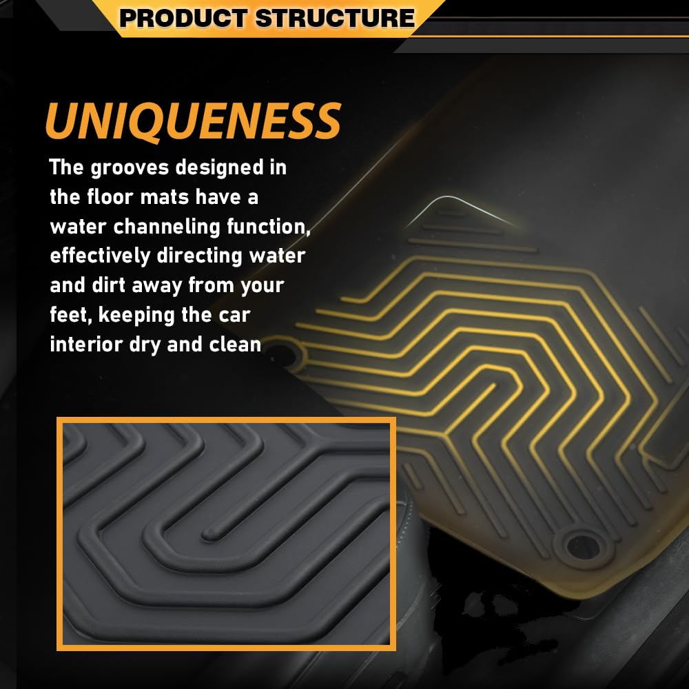 G-PLUS TPE Floor Mats Compatible with Honda CRV 2023 2024 2025 (Include Hybird) All Weather Full Cover Protection Floor Liners A