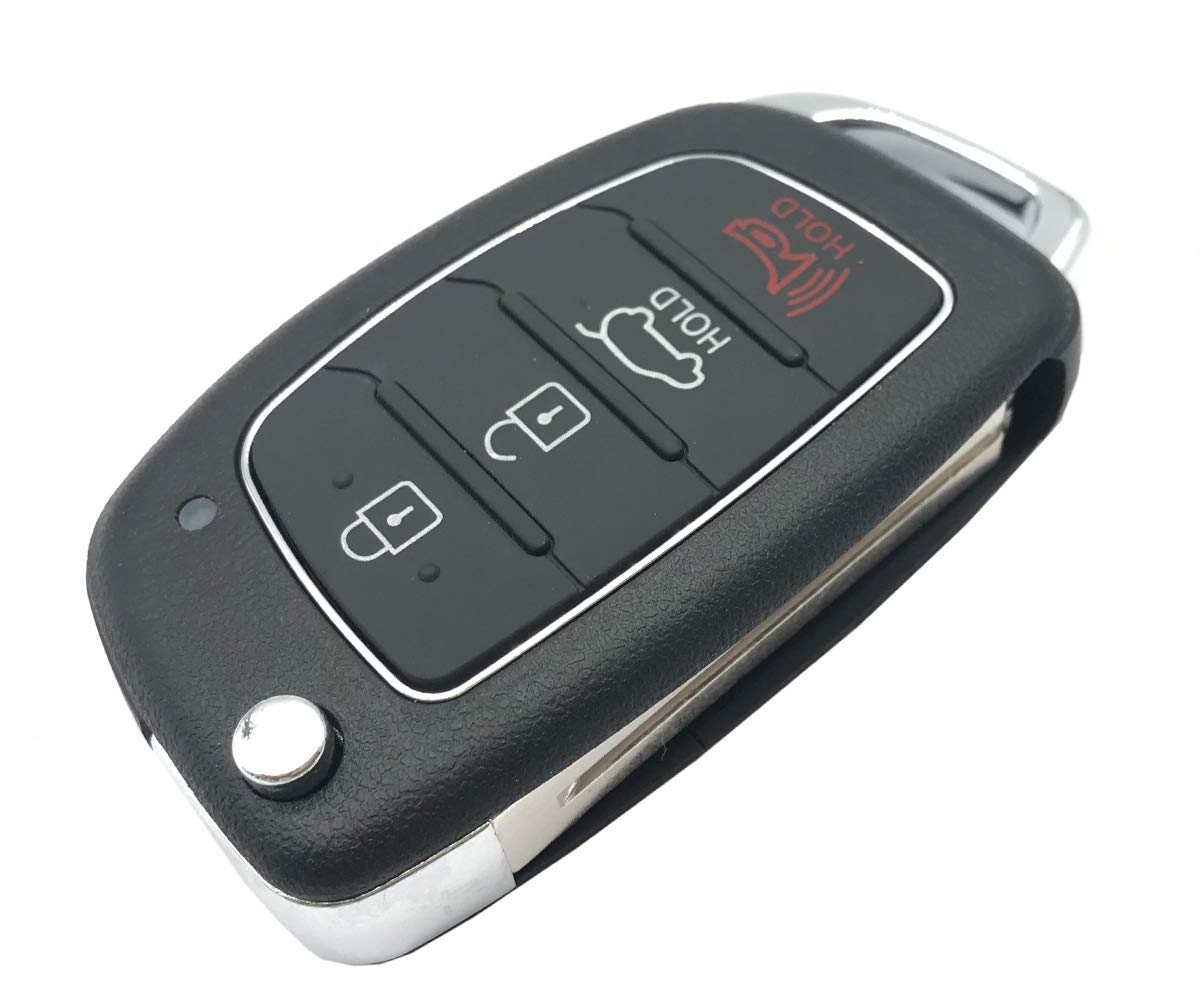 Replacement Keyless Entry Flip Folding Key Fob Case Shell Fit For 2013 2014 2015 2016 Hyundai Santa Fe Sonata Tucson Key Fob Cover