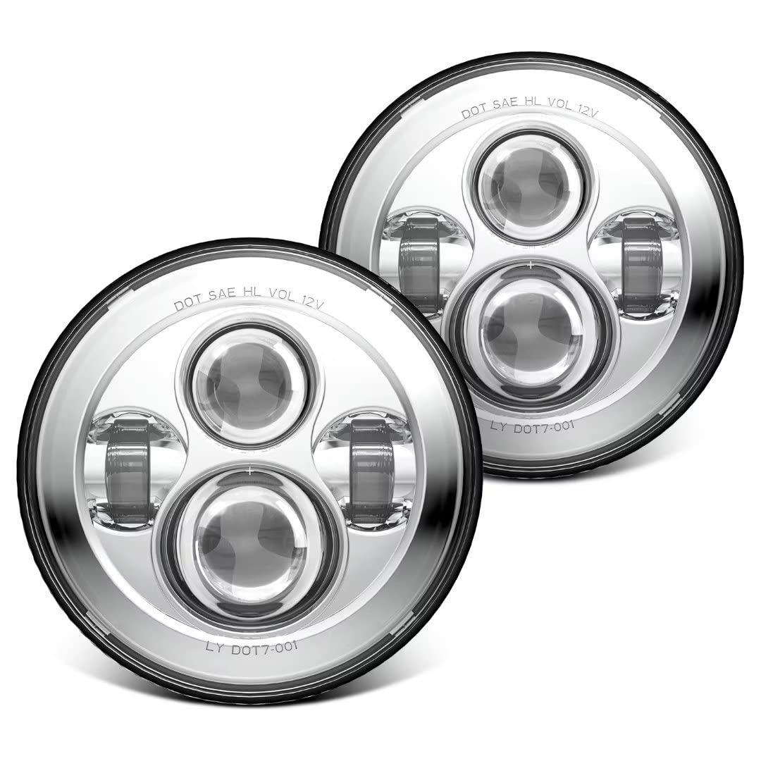 Lx-Light 1000% Bright 7 Inch Led Headlights Anti-Glare Round H6024 Led Headlight Compatible With Jeep Wrangler Jk Jku Tj Lj Chev