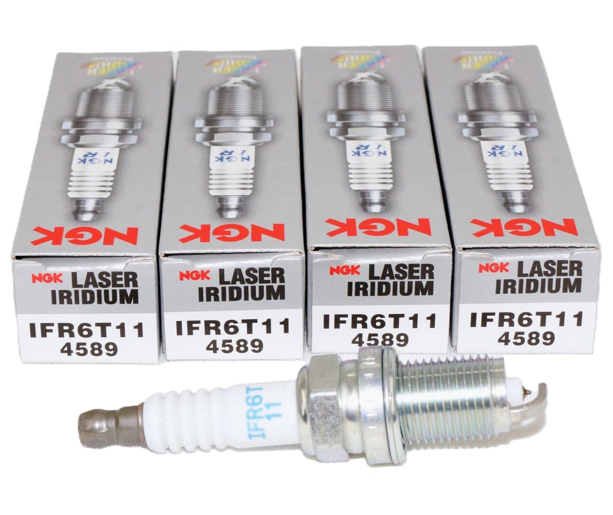 NGK 4589 Laser Iridium Spark Plugs IFR6TT Compatible with select Toyota applications 1991-2012, as well as select Daewoo, Lexus, Lotus, Mazda, Pontiac and Scion models 1990-2012 (4 Pack) -Like New