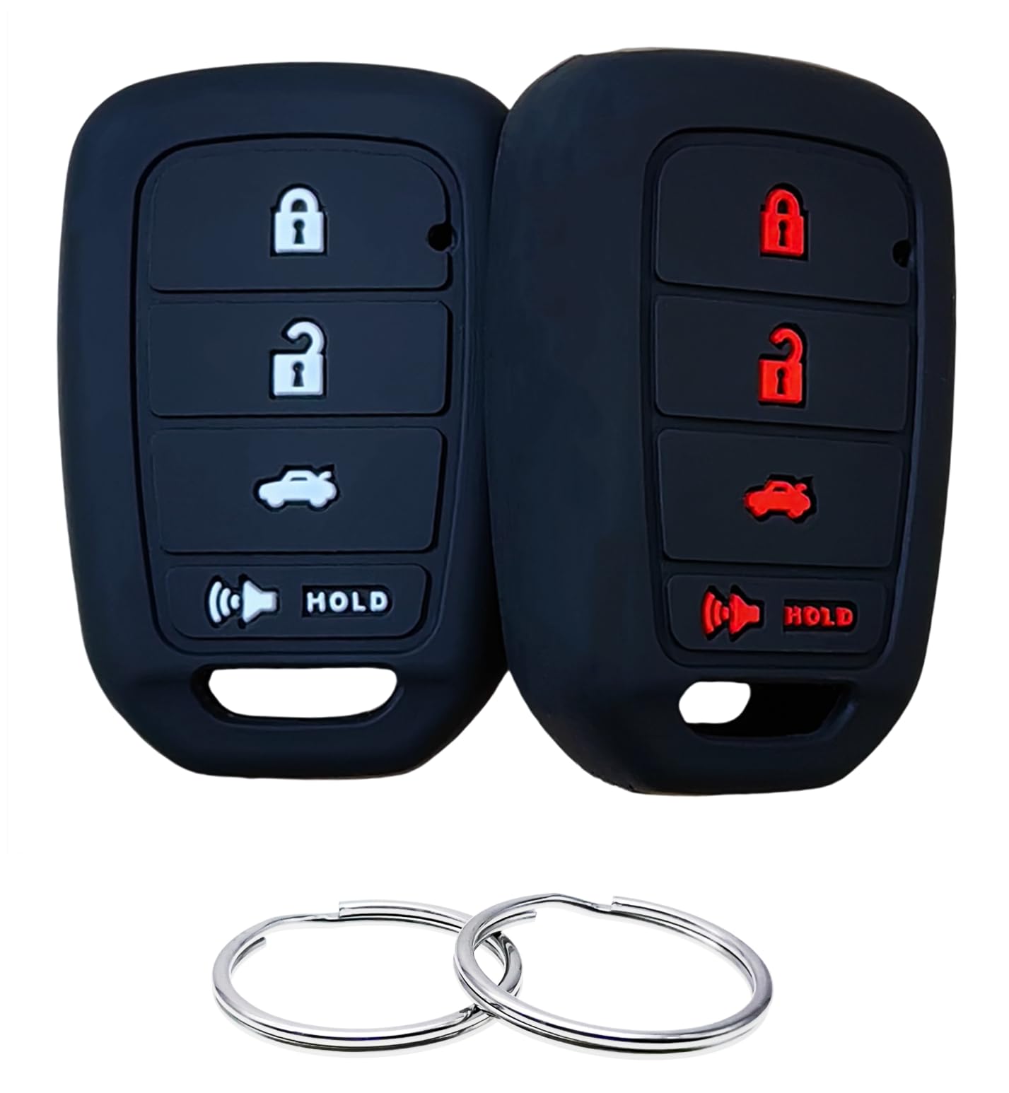 Reprotecting Silicone Rubber Key Fob Cover Compatible With 2013-2021 Honda Accord Cr-V Civic Crosstour Fit Mlbhlik6-1T Mlbhlik6-