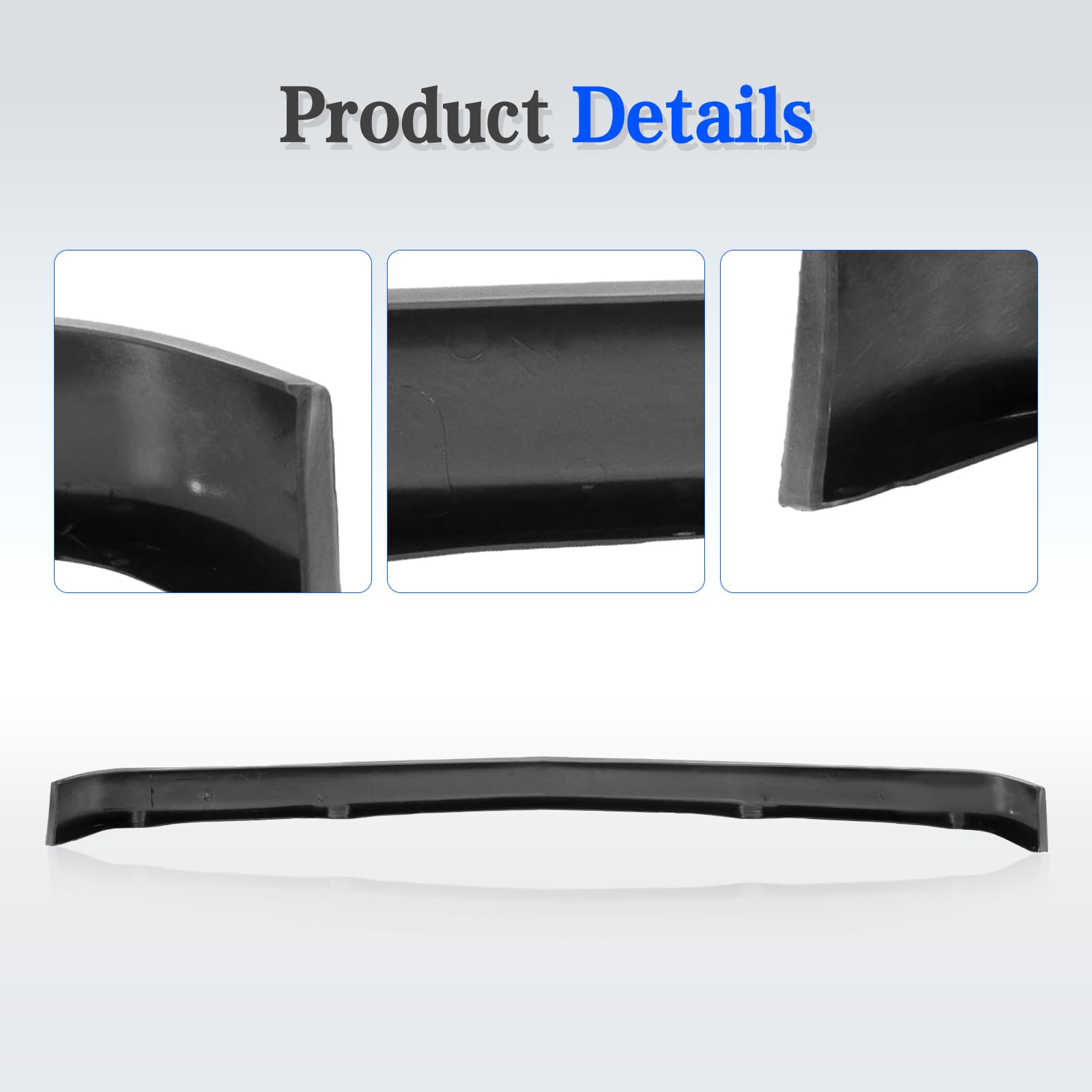 CarPartsDepot Front Bumper Air Dam Lower Valance w/o Holes for 1988-2000 Chevy C/K 1500 2500 3500 - Black, Model 350-