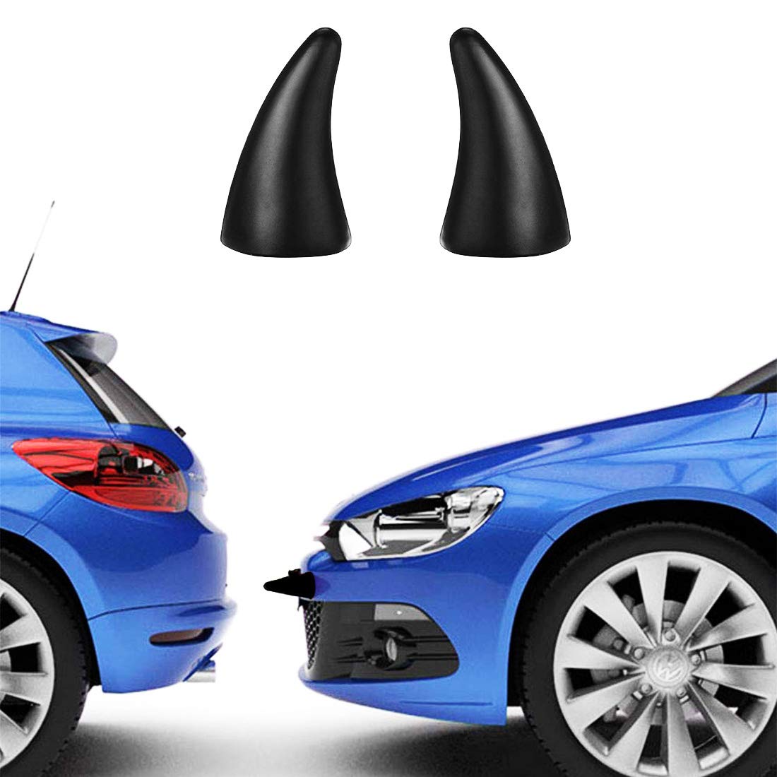 Ygmoner Car 3D Devil Horns Sticker (Easy To Find Car In The Parking Lot) Halloween Car Roof Decor Elasticity Foam Bull Horns (Cl