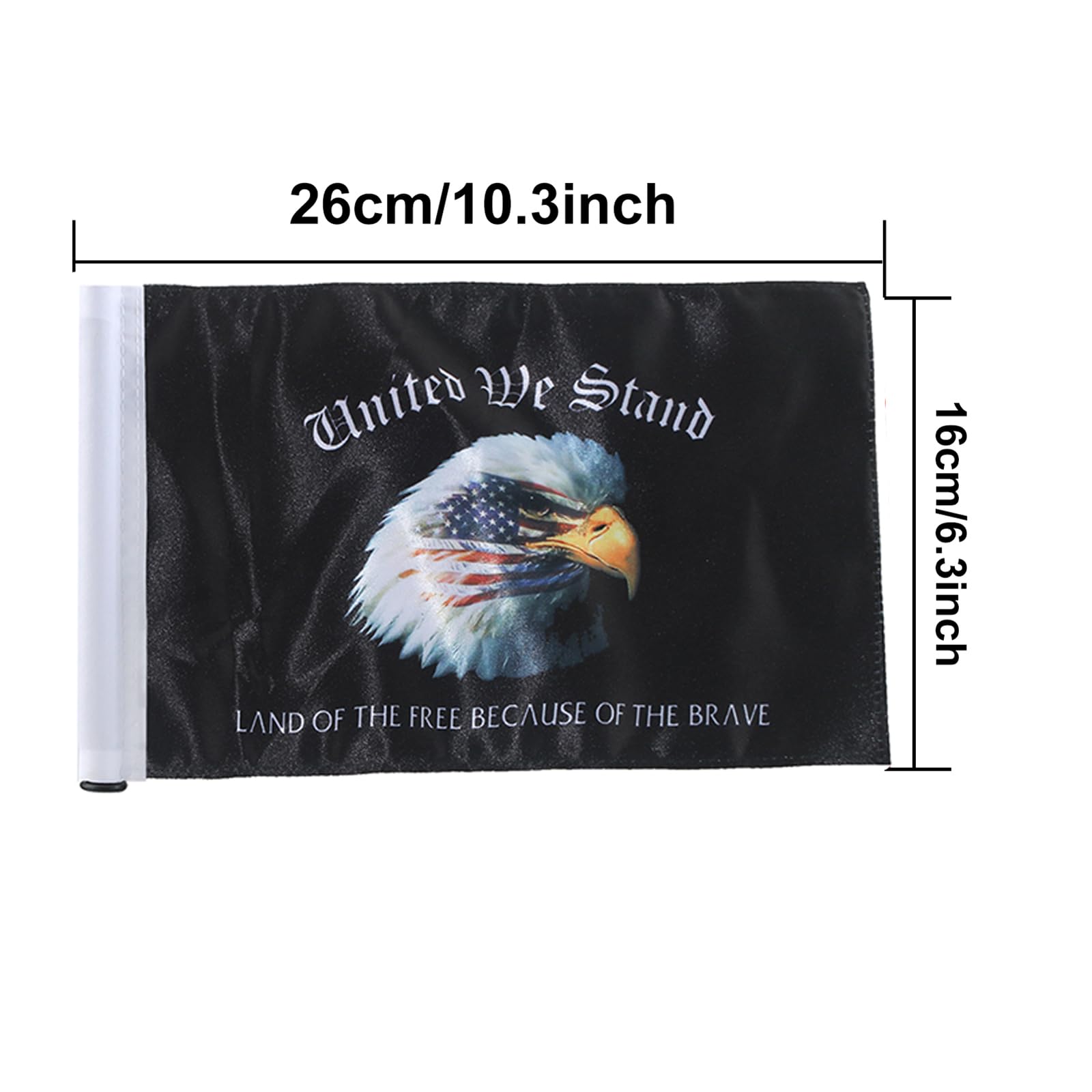 6'' x 10'' Eagle American Flag for Harley Davidson Honda Goldwing CB VTX CBR Yamaha Motorcycle flags