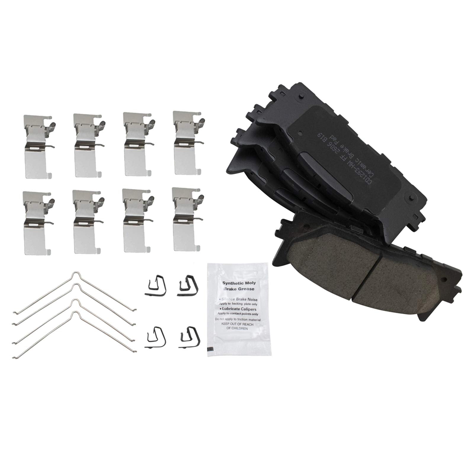 Trq Front And Rear Brake Pad & Rotor Kit Brake Pads Brake Rotor Ceramic Compatible With 2013-2018 Lexus Es300H Es350 Toyota Aval