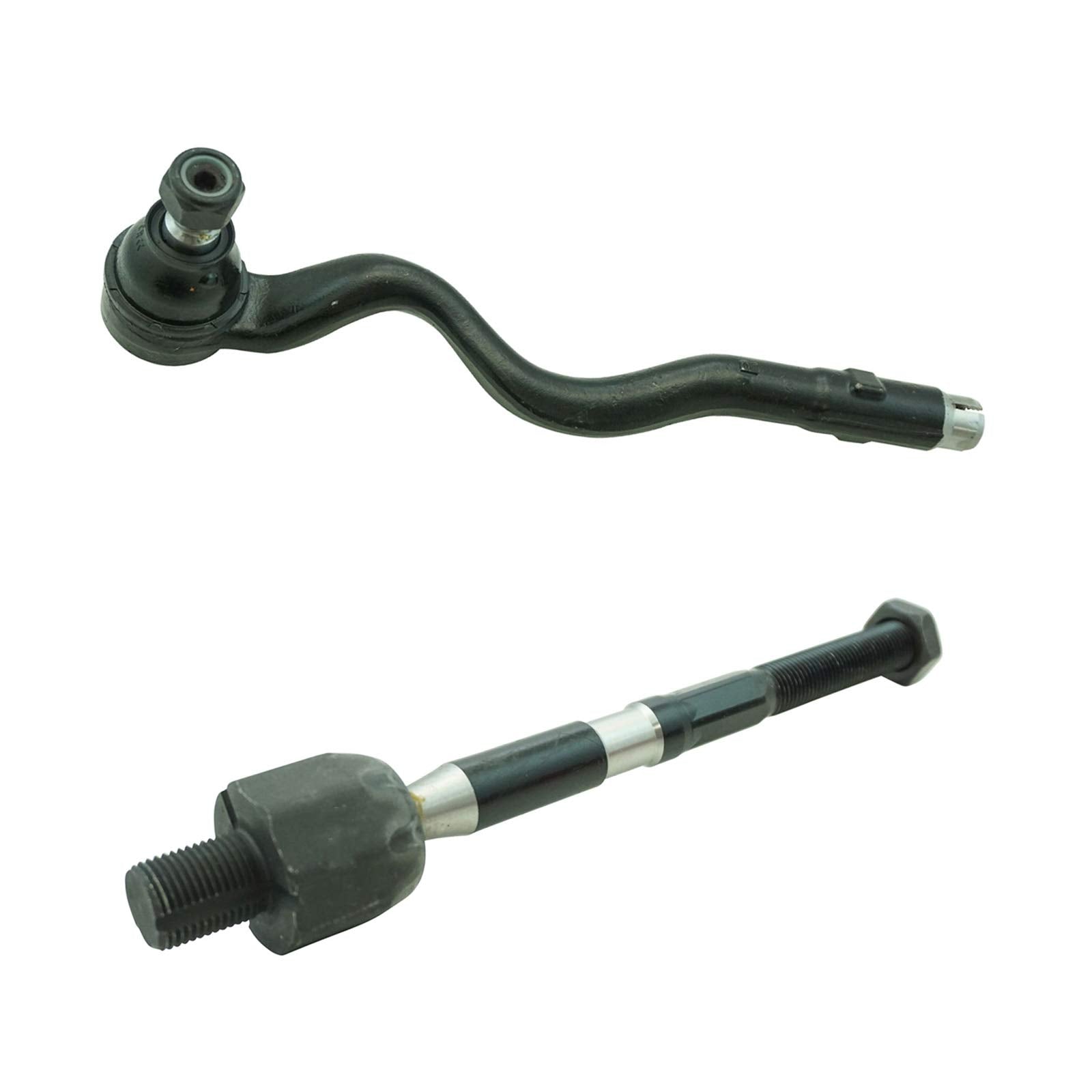 TRQ Front Inner and Outer Tie Rod Set Compatible with 2000 BMW 323Ci 1999-2000 323i 2001-2006 325Ci 2001-2005 325i 328Ci 328i 33