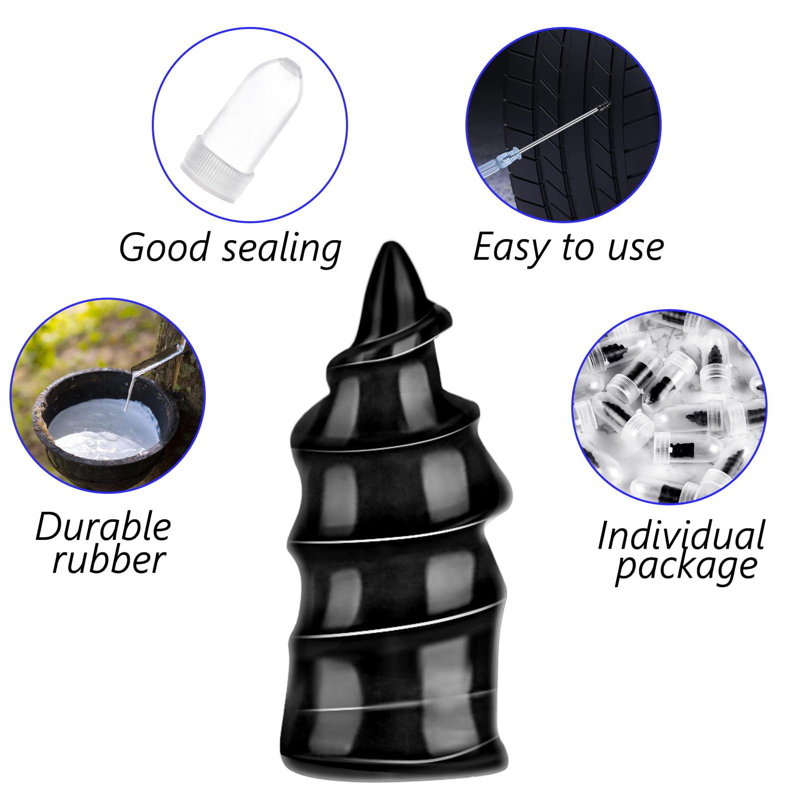 NACHLYNN 100 Pcs Tire Repair Nails Rubber Screw Tool Self-Service Tire Repair Nail Self-Tapping Screw for Car Motorcycle Truck