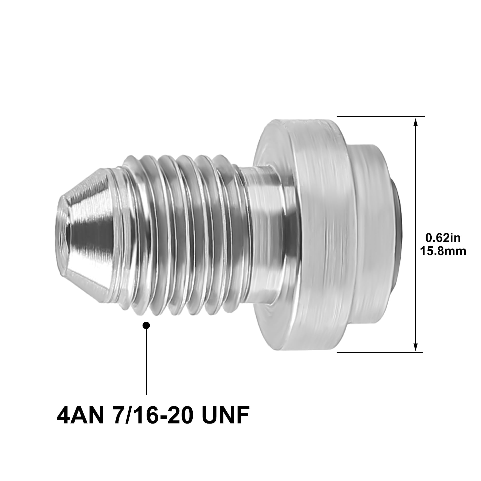 Evil Energy Male 4An Weld On Bung Fitting Stainless Steel 2Pcs