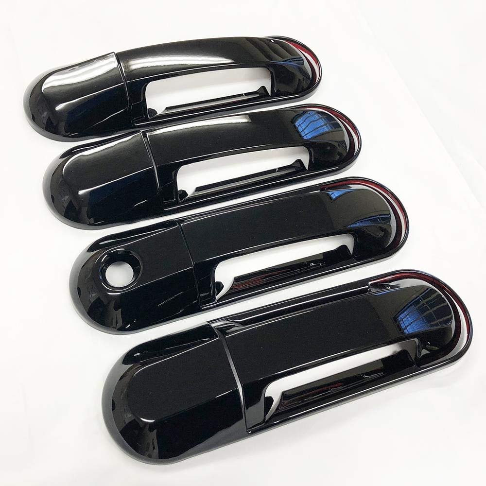 S Sizver Ultra Finish Glossy-Black Series 8Pcs Door Handle Covers Compatible With 2002-2010 Ford Explorer+Sport Trac Lincoln Avi