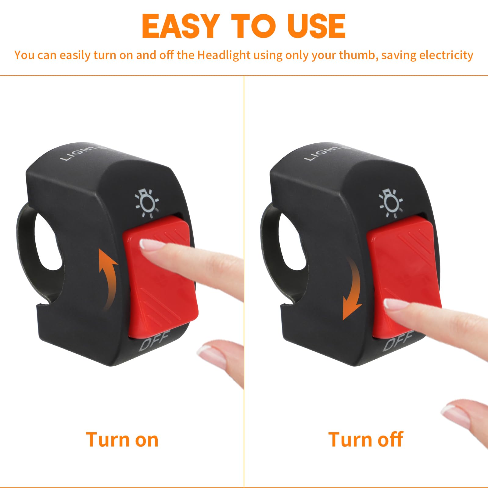 Alpha Rider Headlight Kill Switch for Talaria Sting R MX4 - Red, Plug & Play LED On/Off Switch