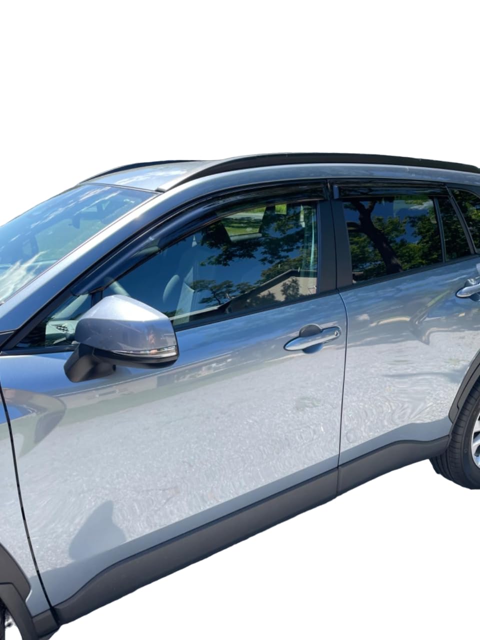 Optimal Co Tape-on Rain Guards for Toyota Corolla Cross 2022-2026, Black Acrylic Side Window Deflector Visors, Model TYCRCSVS22