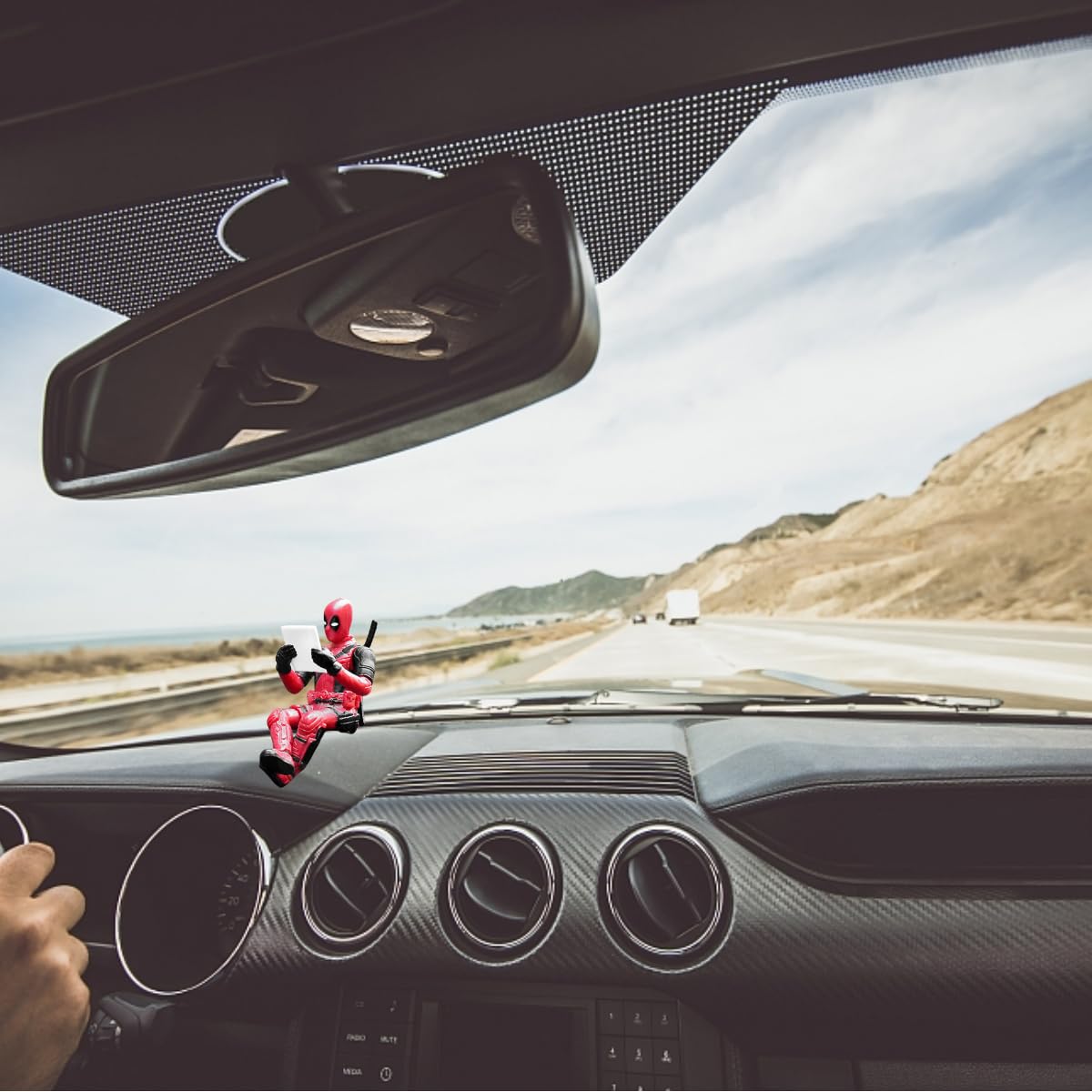 Car Swinging Ornament Rear View Mirror Accessories Hanging Cute Anime Rearview Pendant Decoration Interior for Gardening Man Wom
