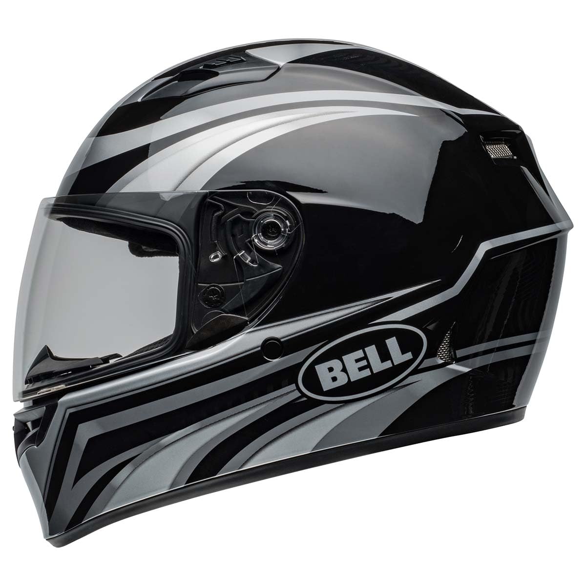Bell Qualifier Full-Face Motorcycle Helmet (Gloss Conduit Silver/Black - X-Large)