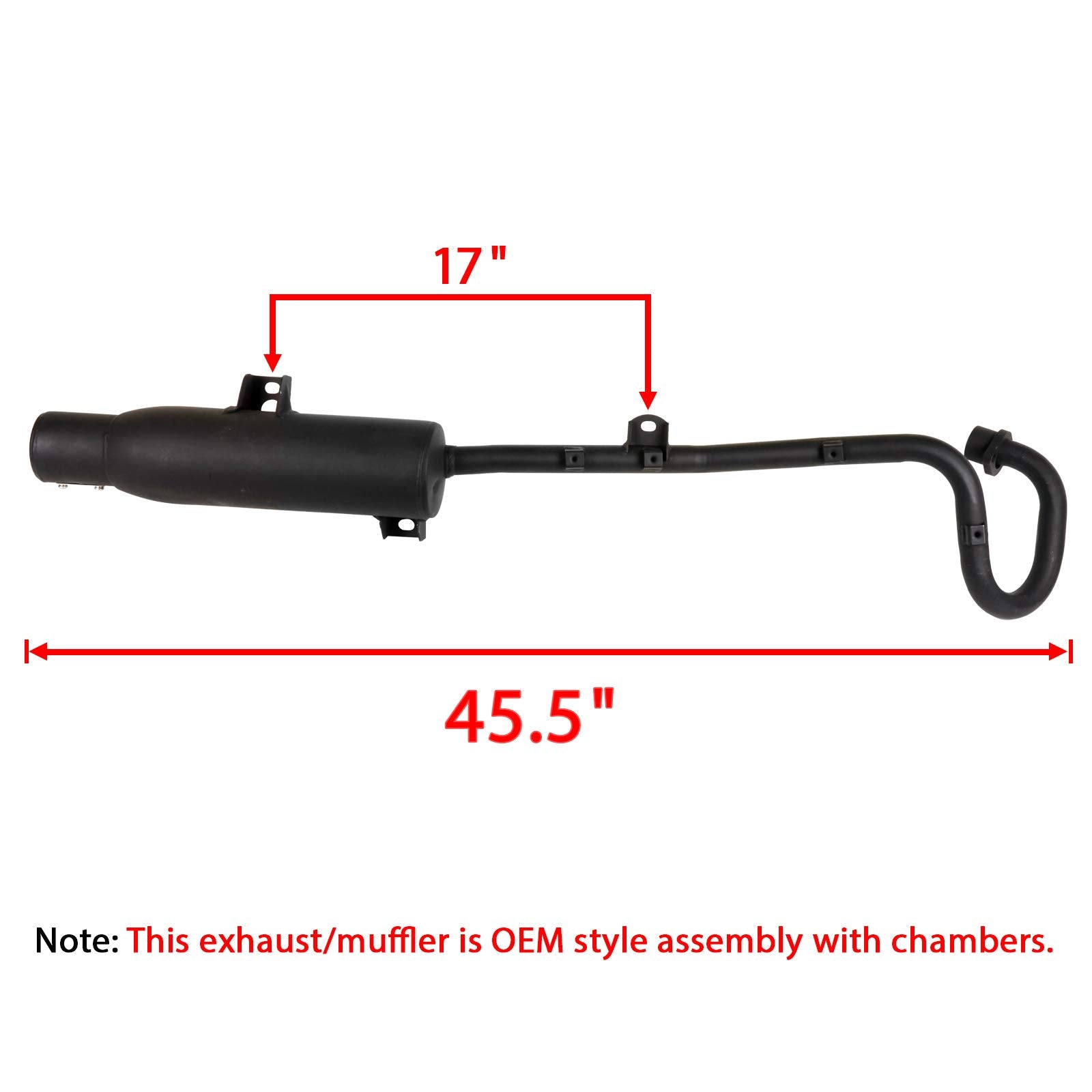 Caltric Exhaust Muffler with Pipe for Honda TRX300FW 1988-1991 4X4