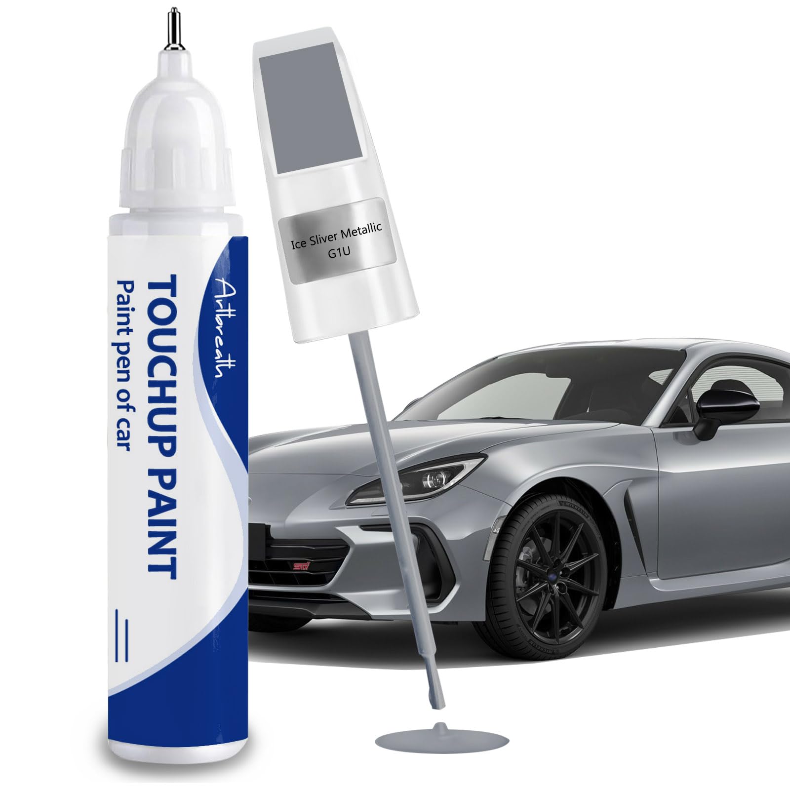 Ice Silver Metallic (G1U) Touch Up Paint for Subaru-Exact Match-Chips and Nicks Car Paint Scratch Repair Kit Automotive Paint Pe